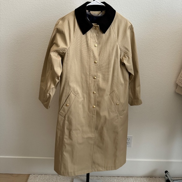 J.Crew Waxed Long Barn Jacket Size Petite XS - Picture 6 of 7